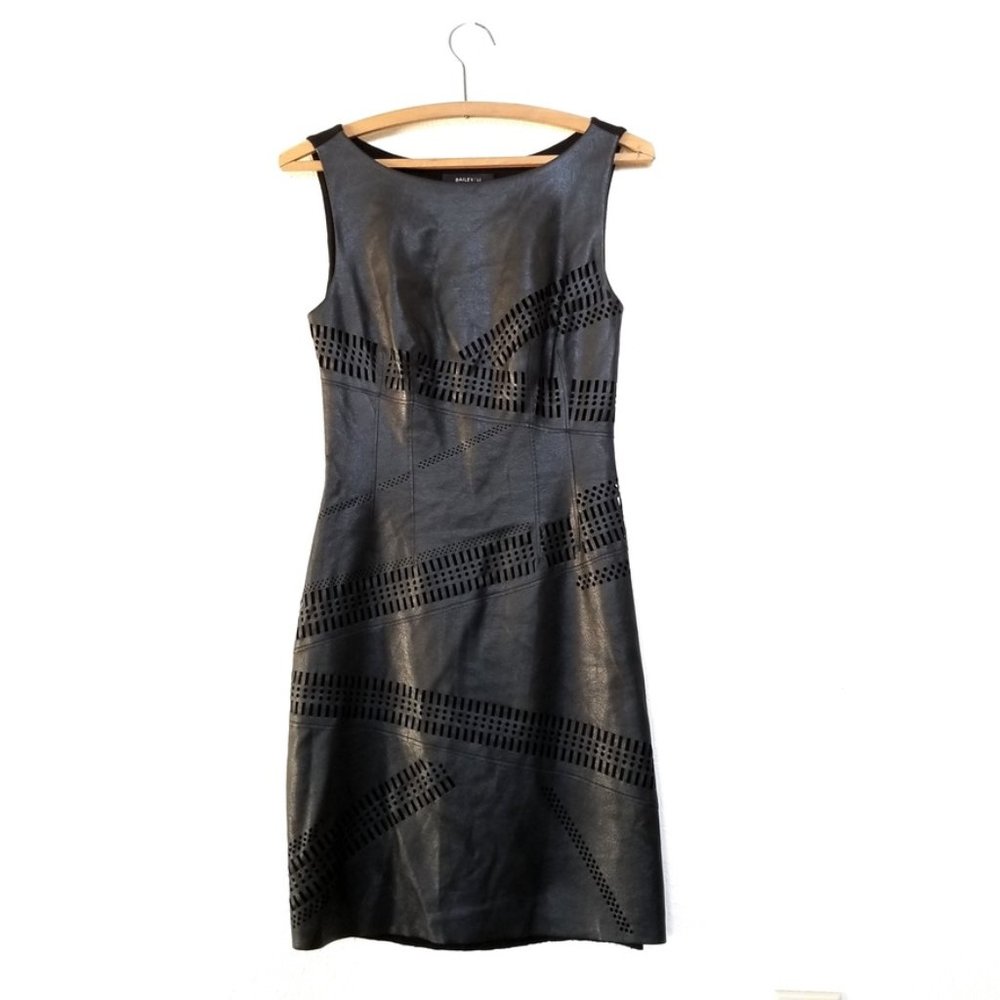 NEW | Bailey 44 Waterfall Faux Leather Dress Black - Picture 6 of 12